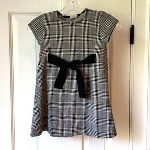 Zara Girl"s Houndstooth Short Sleeve Dress Sz 7